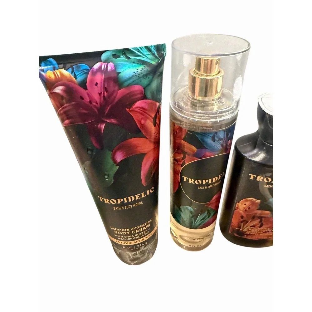 Bath & Body Works Tropidelic Set Of 4 Spray Mist Body Wash Body Cream & Lotion